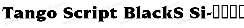 Tango Script BlackS Si字体转换